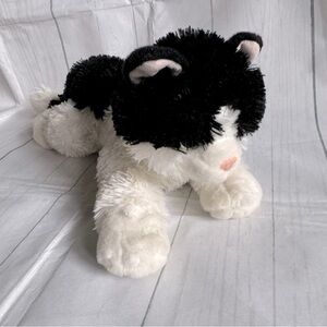 Aurora 14 inch Black and White Cat Plush/Stuffed Animal